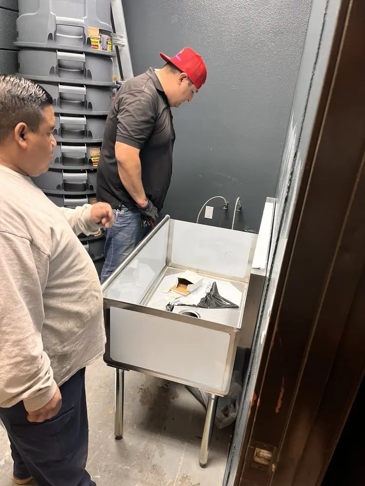 Commercial plumbing and sink installation in Wellington